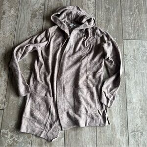 Barefoot Dreams Cozy Taupe Hooded Cardigan